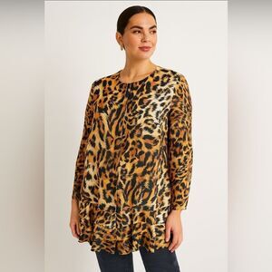 Weill Silk Leopard Blazer NWOT